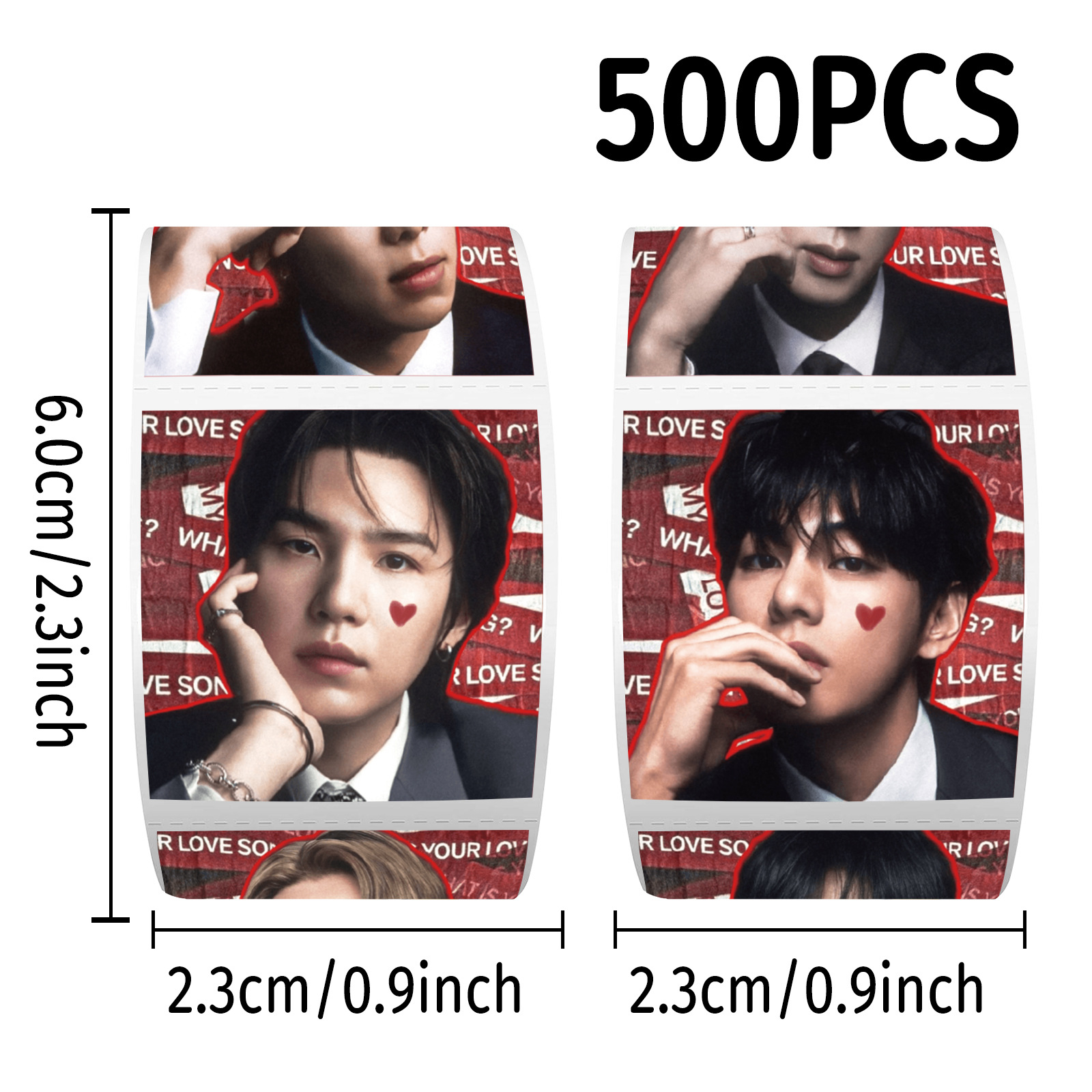Case Fans - Adesivos em Rolo K-pop BTS 500