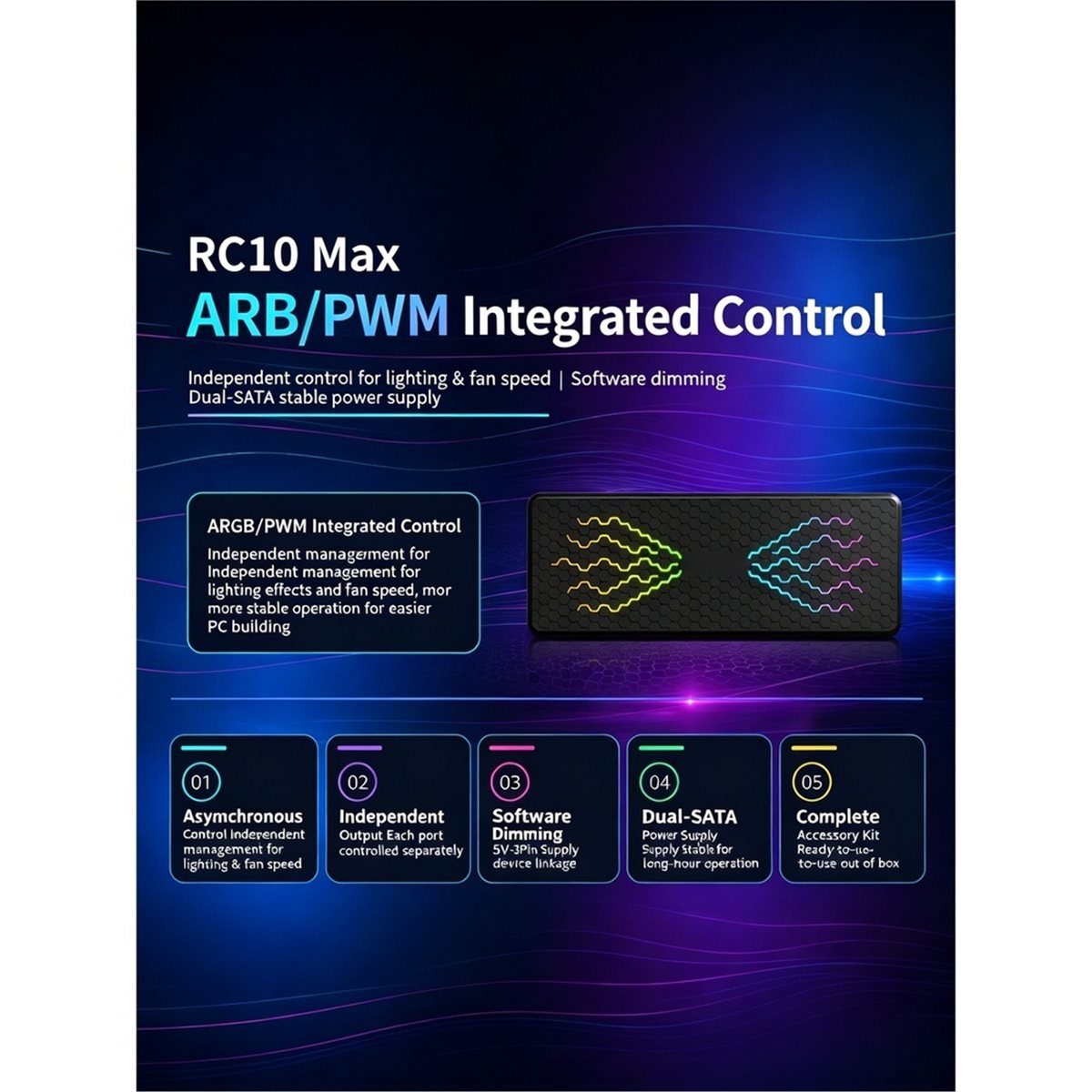 RC10max Hub ARGB para Gabinete - Case Fan Controller avaliação e preço
